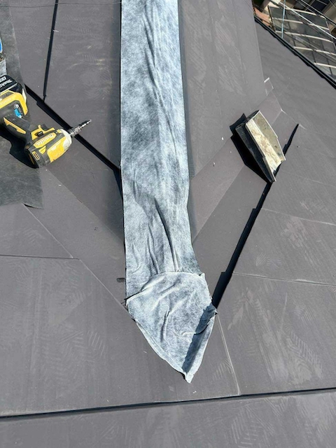 防水シート施工・別角度